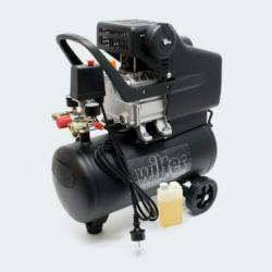 Compressor 24 liter 1,1 kW, max. 8 bar (206 l/min) Zwart