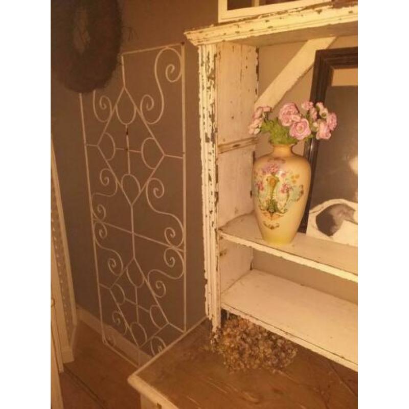 Mooi Frans ijzeren decoratie raam sierwerk brocante