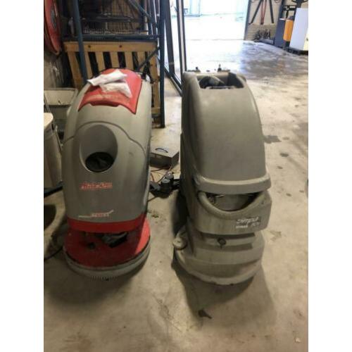 2x gebruikte comac zuig/schrobmachine