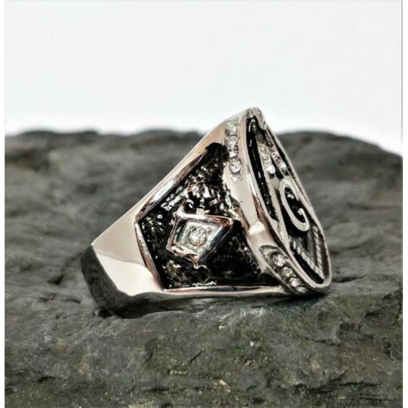 Vrijmetselaars Ring 316L Roestvrij staal. Nr. 1901103