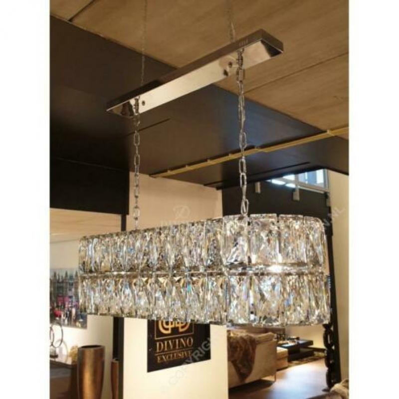 HANGLAMP VIENNA ZILVER 8-LIGHTS luxe, luxury , metropolitan