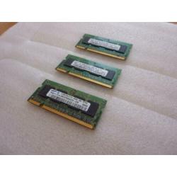 1,5 GB (3 x 512MB) Laptop RAM Samsung Geheugen