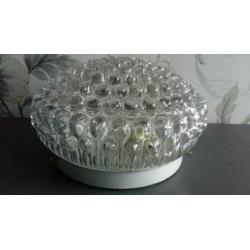Vintage retro plafonniere plafondlamp wandlamp glas jaren 60