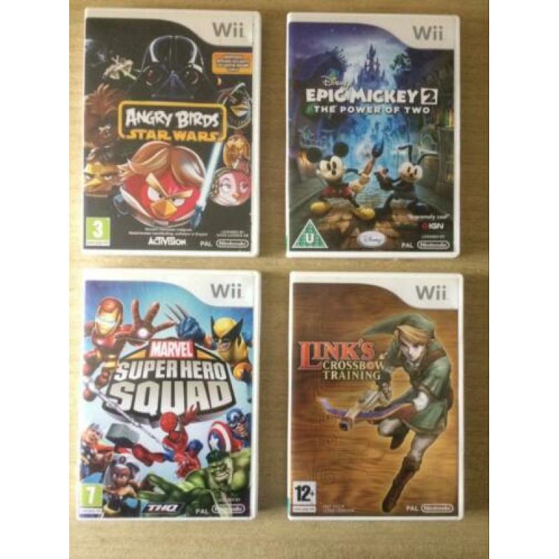 Vier Wii spellen