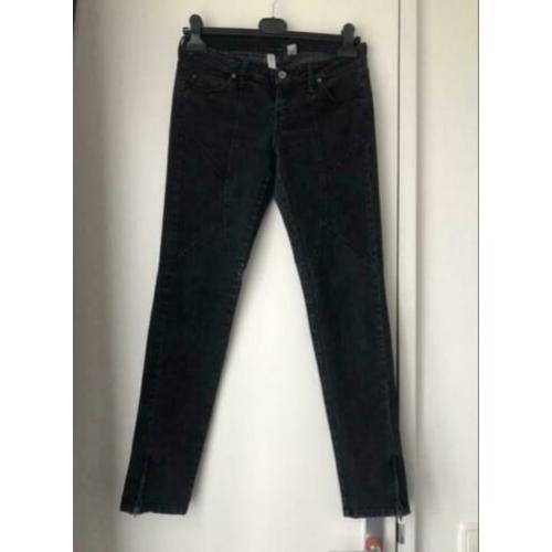 Skinny jeans stretch broek mango donkergrijs zwart 36/S