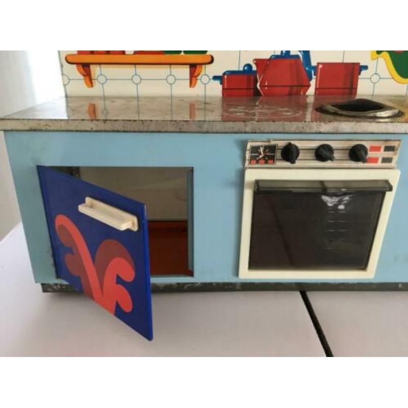blikken keukentje, speelkeuken speelgoedkeuken Fuchs retro