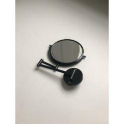 Make-up spiegel matzwart 5 x vergroot muurbevestiging ZGAN