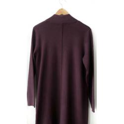 Zilch lang bamboe vest aubergine wijnrood bamboo M KEET
