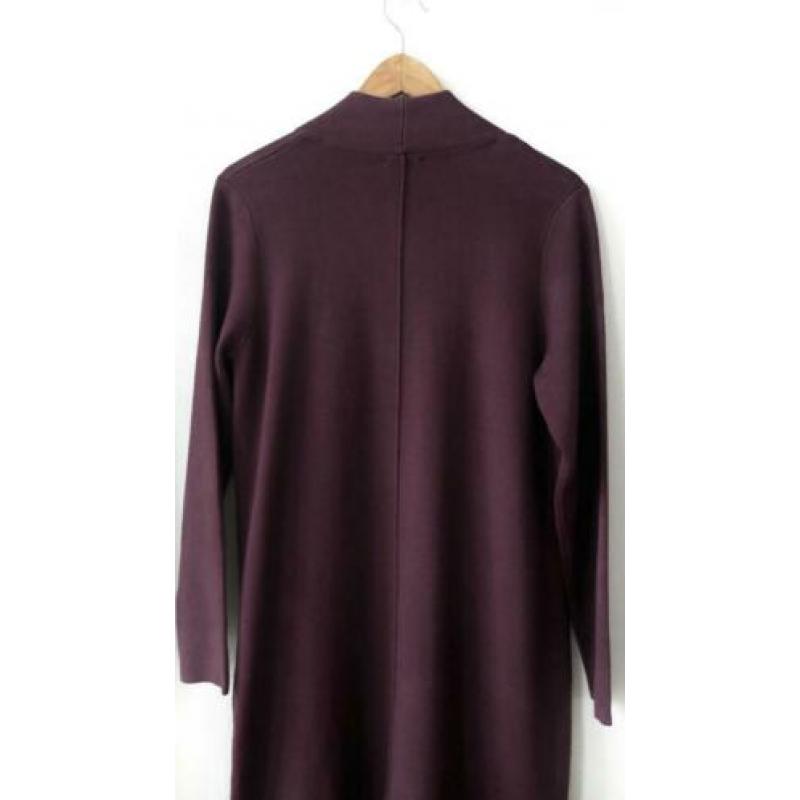 Zilch lang bamboe vest aubergine wijnrood bamboo M KEET