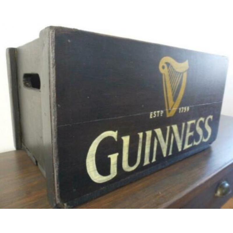 Houten bier krat/kist Guinness/vintage/industrieel/man cave
