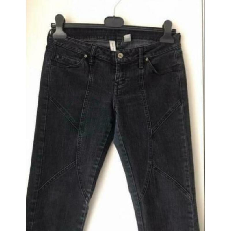Skinny jeans stretch broek mango donkergrijs zwart 36/S