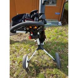 Golf kar met tas en set compleet