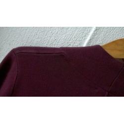 Zilch lang bamboe vest aubergine wijnrood bamboo M KEET