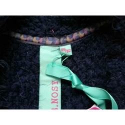 Bnosy b.nosy fluffy zacht harig vest blauw mt 86/92 NIEUW