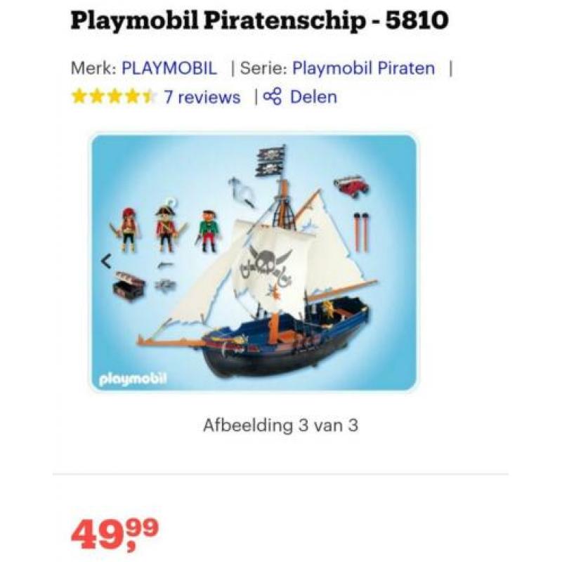 Playmobiel piratenschip 5810
