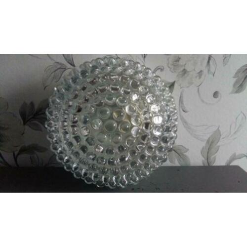 Vintage retro plafonniere plafondlamp wandlamp glas jaren 60
