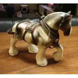 antiek, clydesdale paarden, porseleinen paard