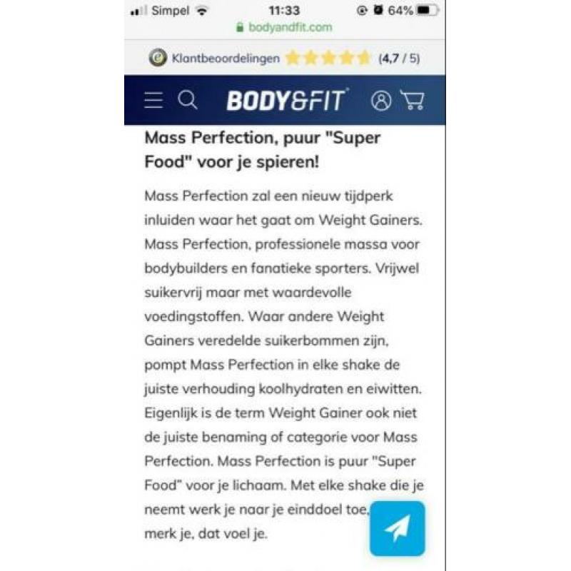 Body&Fit Mass Perfection 2000 Gr