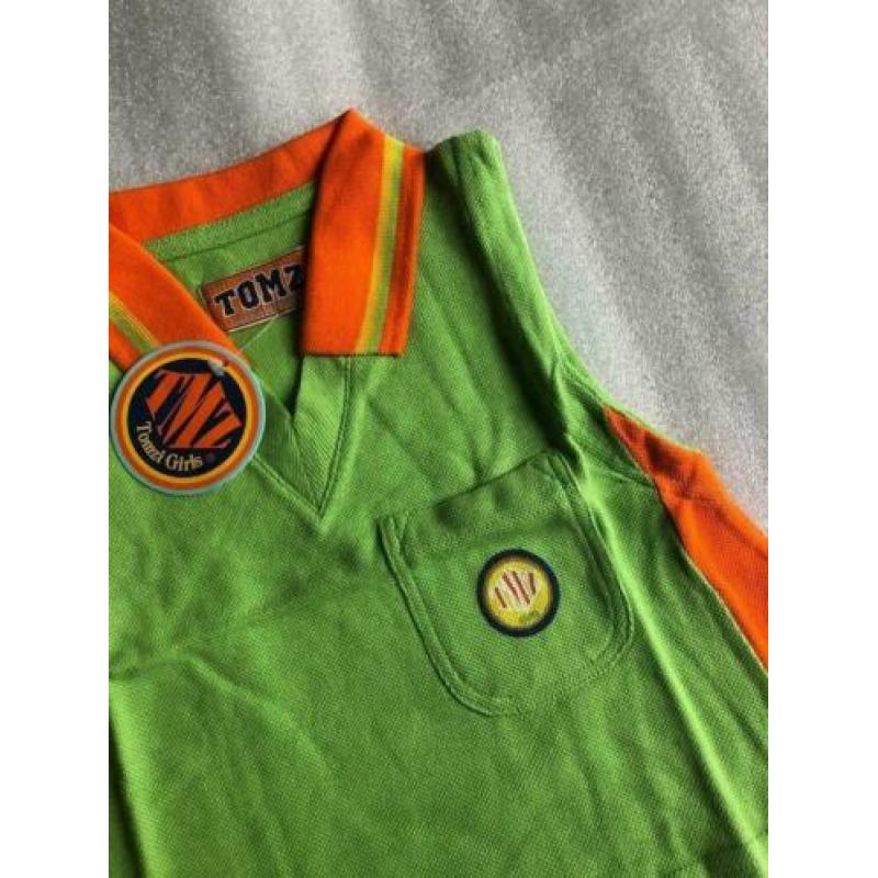 Maat 104 - tomzij girls - groen / oranje met applicatie