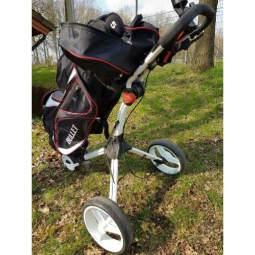 Golf kar met tas en set compleet