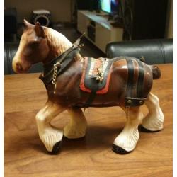 antiek, clydesdale paarden, porseleinen paard