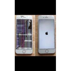 iPhone X 8 8+ 7 6s 5s 6 plus scherm barst lcd glas reparatie