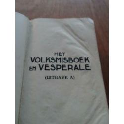 Te koop het Volksmisboek en Vesperale uitgave A.
