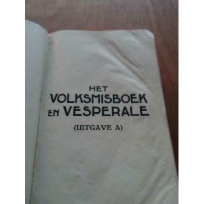 Te koop het Volksmisboek en Vesperale uitgave A.