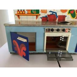 blikken keukentje, speelkeuken speelgoedkeuken Fuchs retro