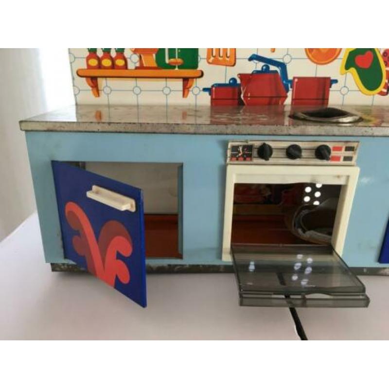 blikken keukentje, speelkeuken speelgoedkeuken Fuchs retro