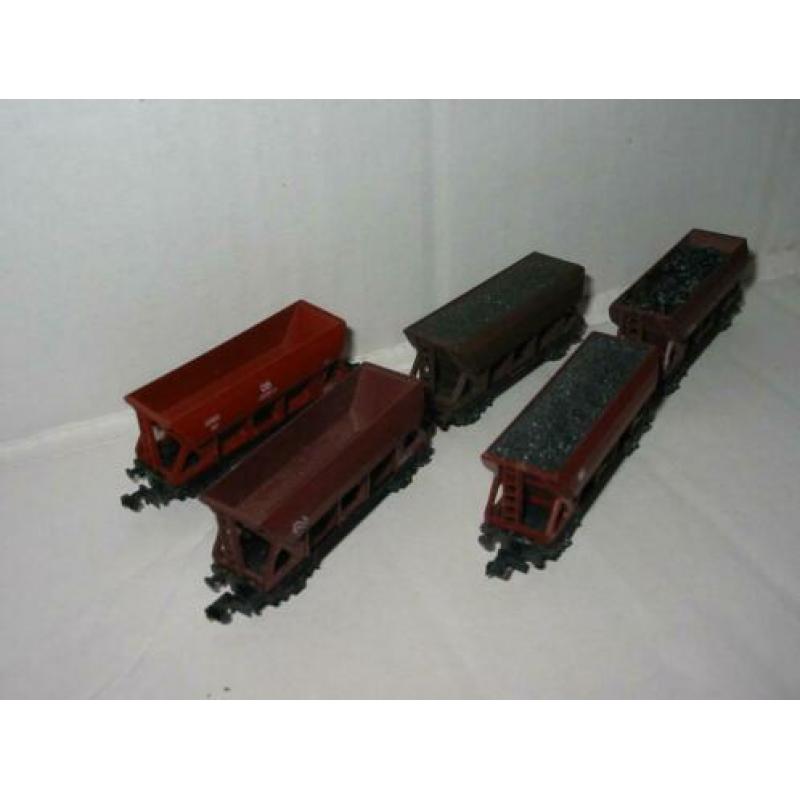 N Spoor 5 zelflossers 2x NS en 2 met lading in nette staat