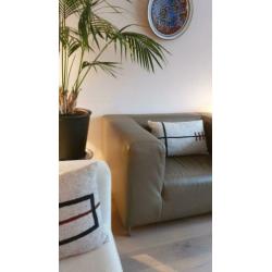Leren fauteuil design. Love seat. Echt leer, leder