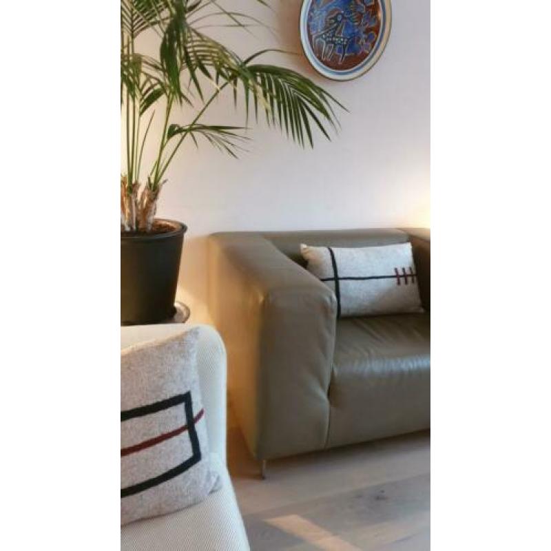 Leren fauteuil design. Love seat. Echt leer, leder