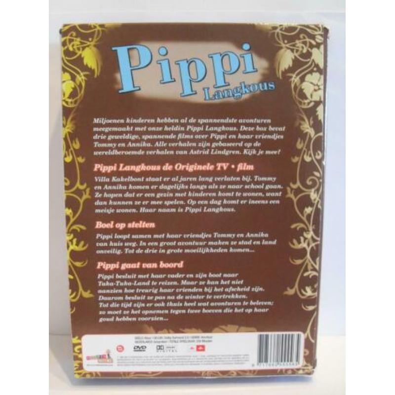 Pippi Langkous 3 Pack (originele dvd's) tv stelten boord