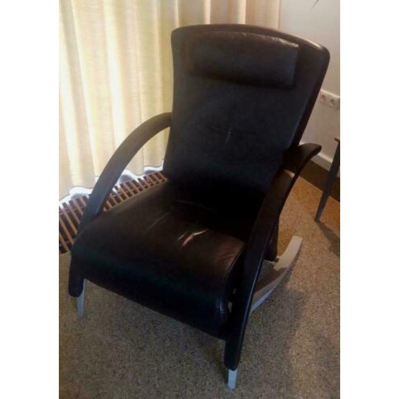 Rolf Benz LSE 3100 fauteuil avola zwart leder 36