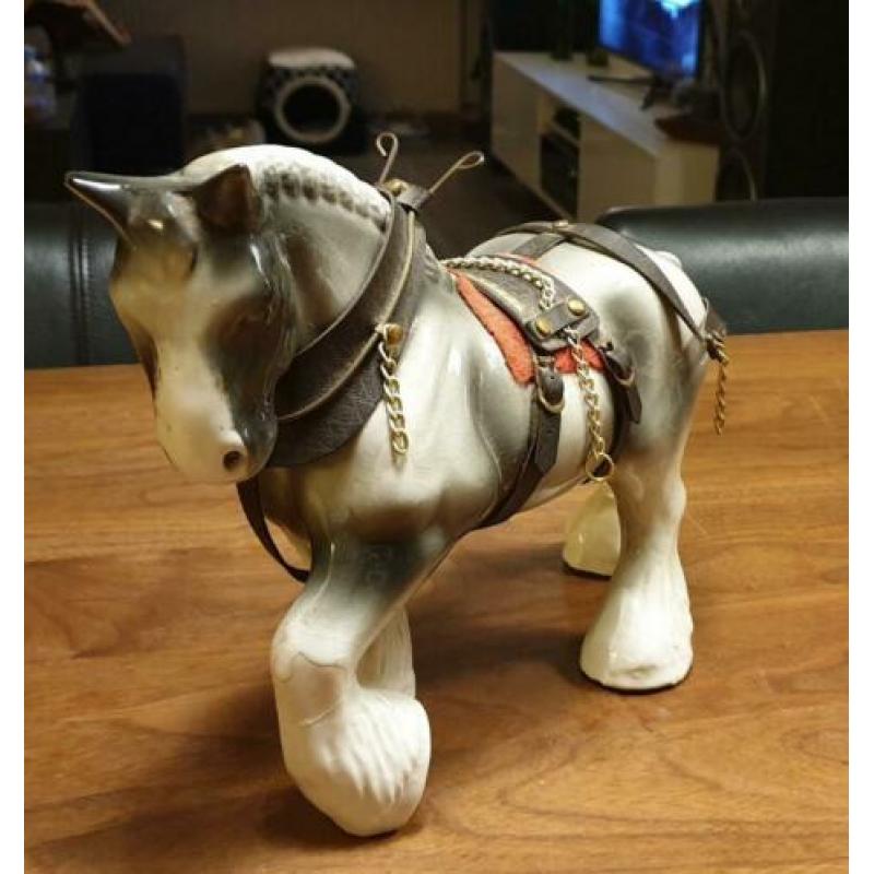 antiek, clydesdale paarden, porseleinen paard