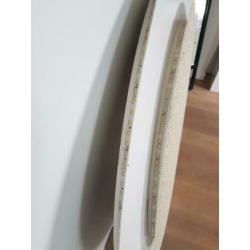 Wandlamp LED 120cm diameter. Wit, zandkleurig grindeffect