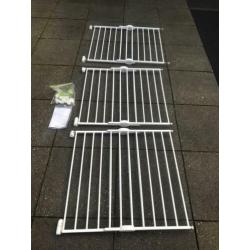 3x Traphek Lindam metaal wit, verstelbaar