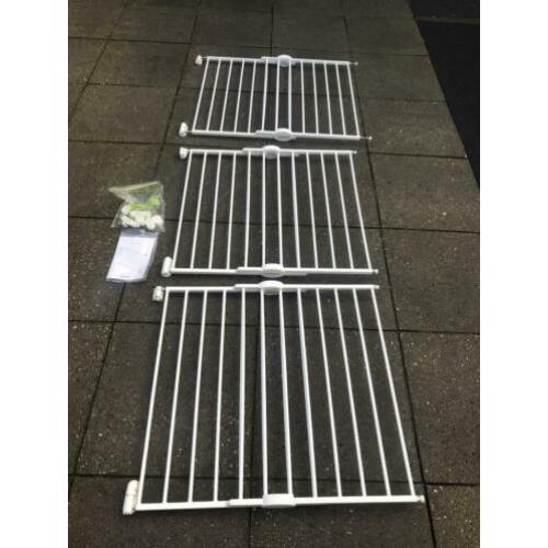 3x Traphek Lindam metaal wit, verstelbaar