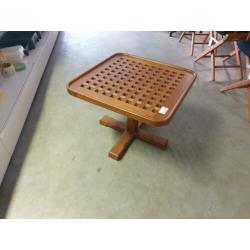 Blokrooster tafel teak