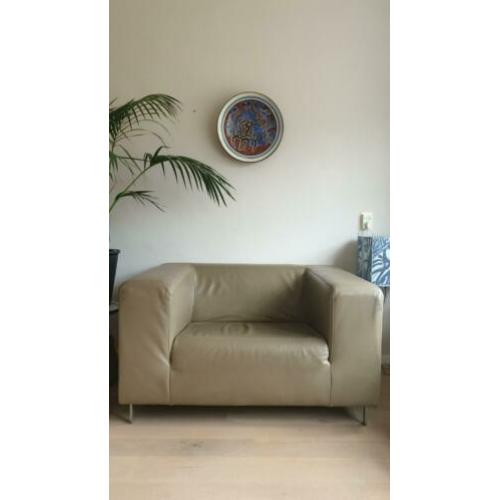 Leren fauteuil design. Love seat. Echt leer, leder