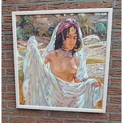 Groot Oosters Schilderij [ linnen Erotisch ]