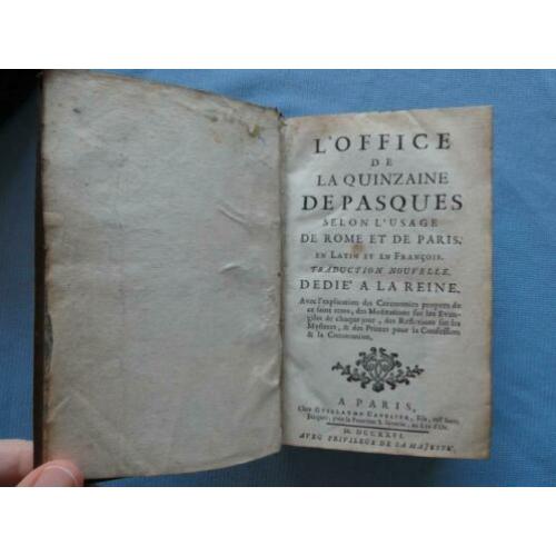 Religieus 18e Eeuws boek (1726) getiteld "Semaine Sainte"