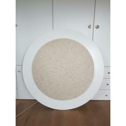 Wandlamp LED 120cm diameter. Wit, zandkleurig grindeffect