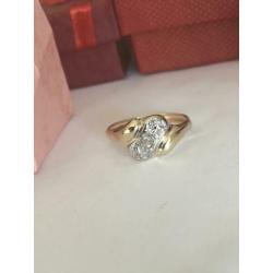 Mooie 14 karaat gouden ring