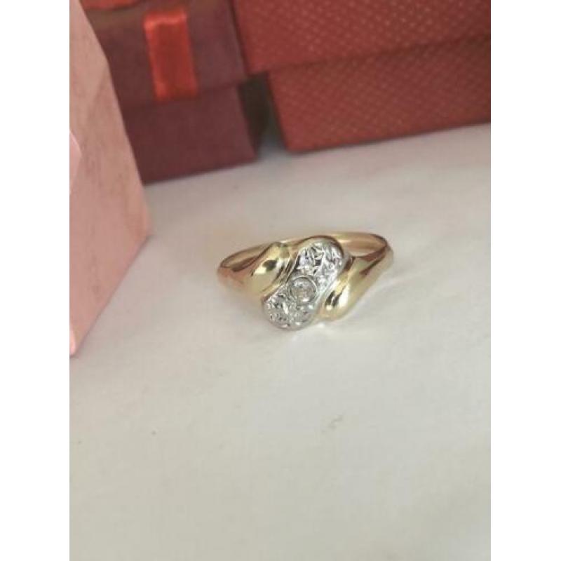Mooie 14 karaat gouden ring