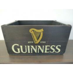 Houten bier krat/kist Guinness/vintage/industrieel/man cave