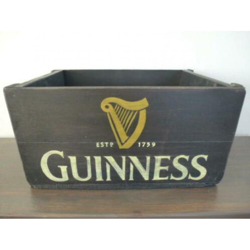 Houten bier krat/kist Guinness/vintage/industrieel/man cave