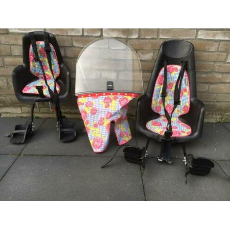 Bobike set fiets stoeltjes. Voor en achter met bev. beugels!