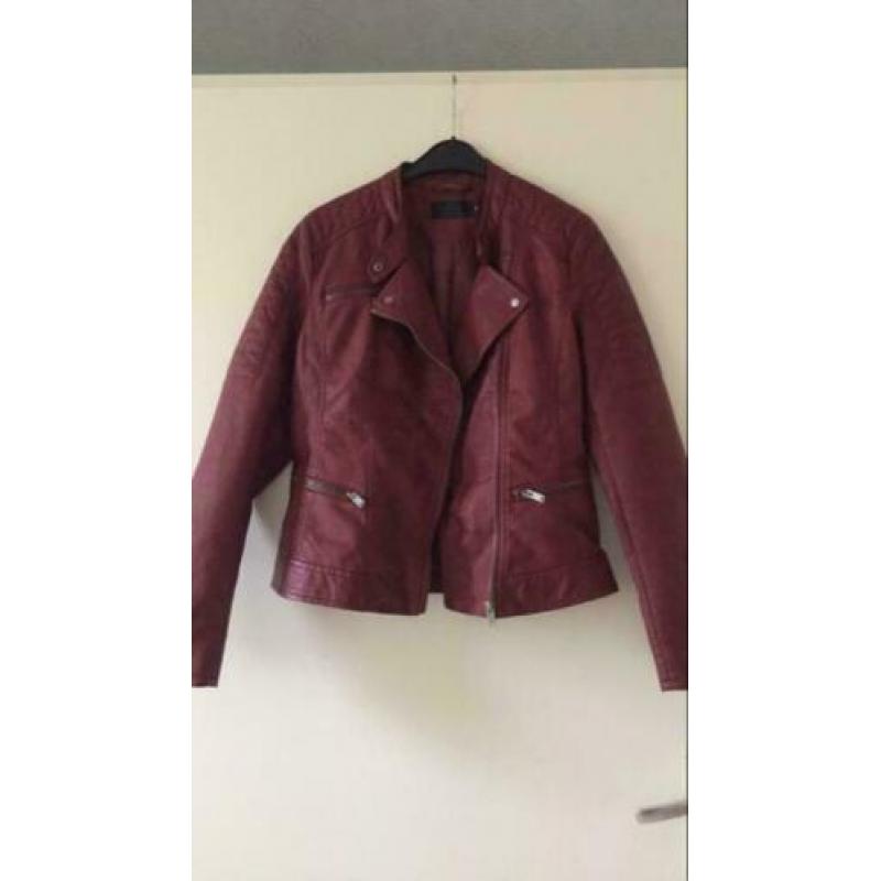 Leatherlook Jasje maat 38 van Only